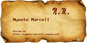 Nyeste Marcell névjegykártya